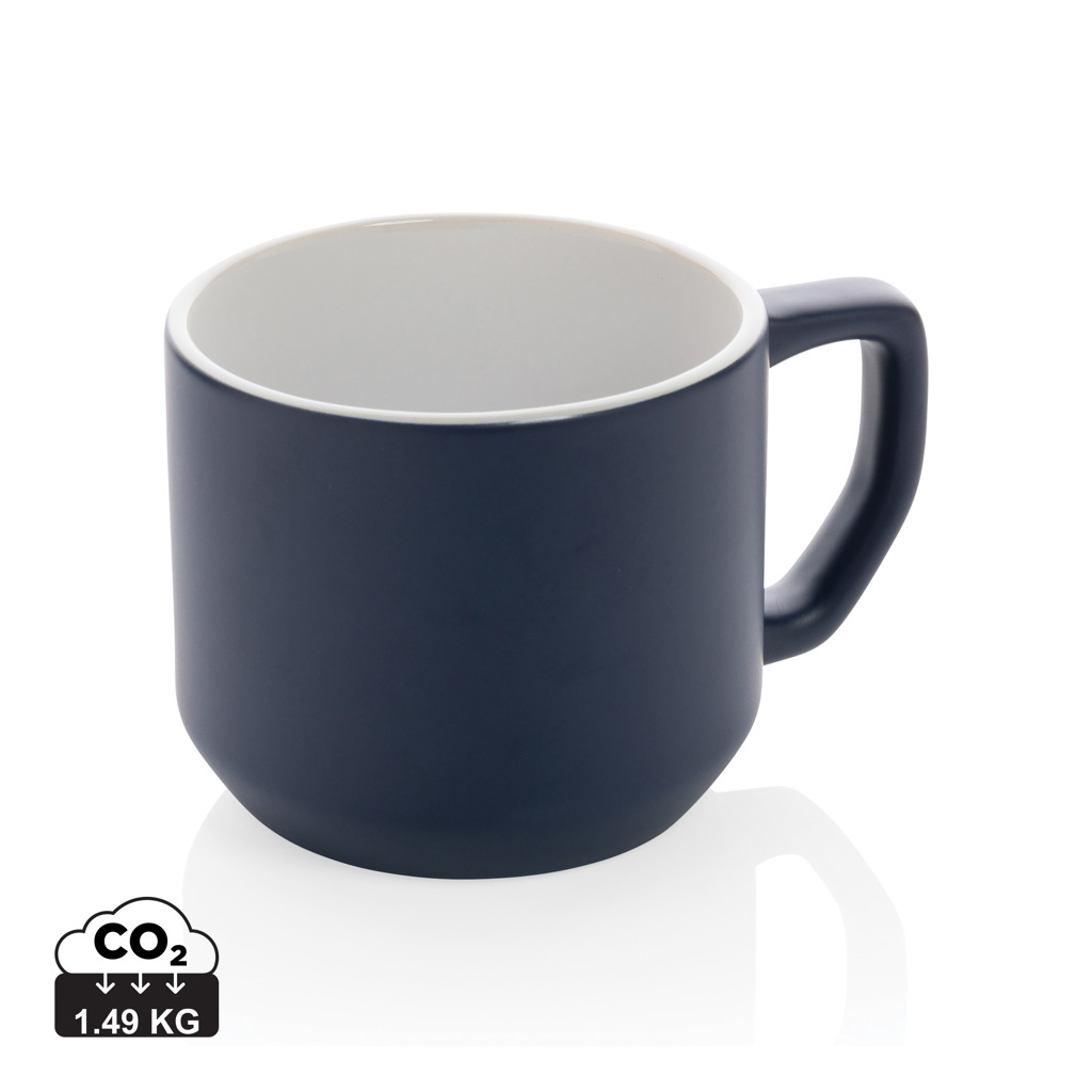 Mug moderne personnalisable 350 ml Bleu marine